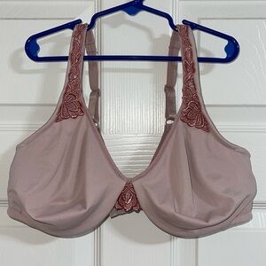Barely Breezies size 38C mauve colored bra